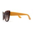 thumbnail image 4 of Girls Kids Size Oversize Cat Eye Retro Sunglasses Tortoise Yellow Brown, 4 of 4