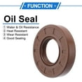thumbnail image 3 of Unique Bargains Universal Oil Seal TC Double Lip W Steel Spring Seal Ring Rotary Shaft Seal High Pressure FKM Rubber Brown 2 Pcs 25x52x10mm, 3 of 7