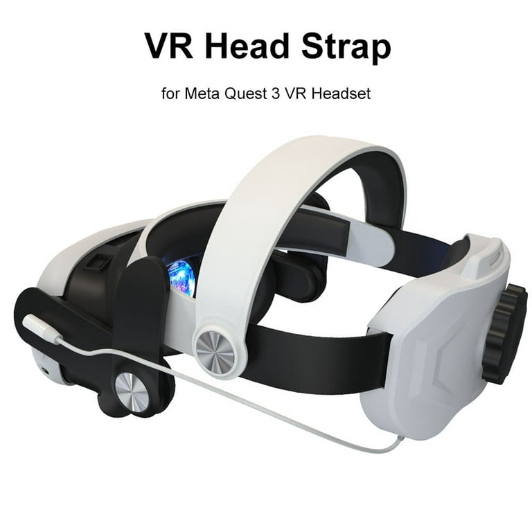 Yucurem Adjustable VR Head Strap VR Head Band for Meta Quest 3 VR Headset  (Black) 