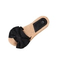 thumbnail image 2 of Samdudou Espadrille Sandals Open Toe Bow Knot Flat Slide Jute Rope Sole Summer Vacation Beach Ladies Casual Style Footwear Outdoor Daily Wear Lightweight Walking Modern Trendy Design, 2 of 6