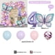 thumbnail image 3 of Juego de globos de látex de película de aluminio con forma de mariposa de color violeta claro de 32 pulgadas para fiestas de cumpleaños de niñas y niños, 3 of 4