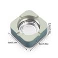 thumbnail image 6 of Ashtray Fire-proof Portable Ash Holder Plastic Metal Washable Powder Container for Home Office Car, Green, 6 of 8