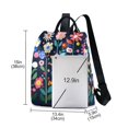 thumbnail image 3 of FORMRS Women's Travel Backpack Purse Anti-Theft Hidden Pockets Casual Shoulder Bag, Bloom Flowers, 3 of 7