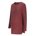 thumbnail image 6 of breaise Women's Maternity Sweater Shirts Long Sleeve Ribbed Knit Pregnancy Tops Blouses Split Side Casual Crewneck Soft Pregnant Tunic Tee S-2XL, 6 of 9