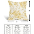thumbnail image 5 of Vintage Floral Pillow Covers 20x20 Inch Set of 2 Golden Yellow and Cream Floral Throw Pillow Covers Chinoiserie Flower Pillowcases Rustic Farmhouse Cotton Linen Cushion Covers for Couch Bed Sofa Decor, 5 of 6