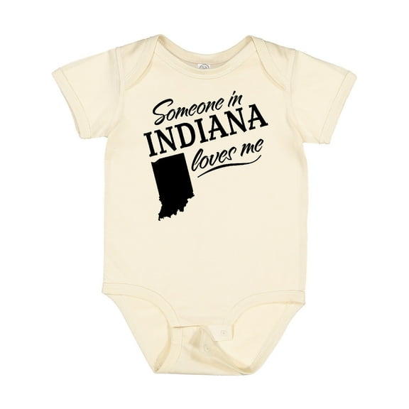 Inktastic Someone in Indiana Loves Me Boys or Girls Baby Bodysuit