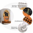 thumbnail image 6 of Pumpkin Black Cat Shower Curtain Set ，Waterproof Fabric Shower Curtains Moon Black Orange Plaid Halloween Shower Curtains for Bathroom,Bathroom Decor 60"x72", 6 of 6