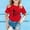 Red, variant on Girls Tops And Tees for Kids Unisex Casual Graphic Short Sleeve Tee With Print For Everyday Play And School