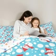 thumbnail image 4 of Castle Fairy Kids Children Cartoon Snowman Twin Bedding Sets 7-Piece,Merry Christmas Bedding Comforter Set Microfiber,Polka Dots Breathable Sheet Sets,Breathable Home Decor,Reversible, 4 of 8