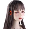 thumbnail image 2 of Auriculares supraaurales retro naranja,Auriculares estéreo con cable,Auriculares,Auriculares portátiles livianos con diadema ajustable,Electrónica, 2 of 5