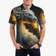 thumbnail image 1 of Fotbe Golden White Fire Dragon Camiseta Polo de Golf para Hombre con Estampado – Camisa Deportiva Transpirable con Cuello Abotonado-Small, 1 of 6