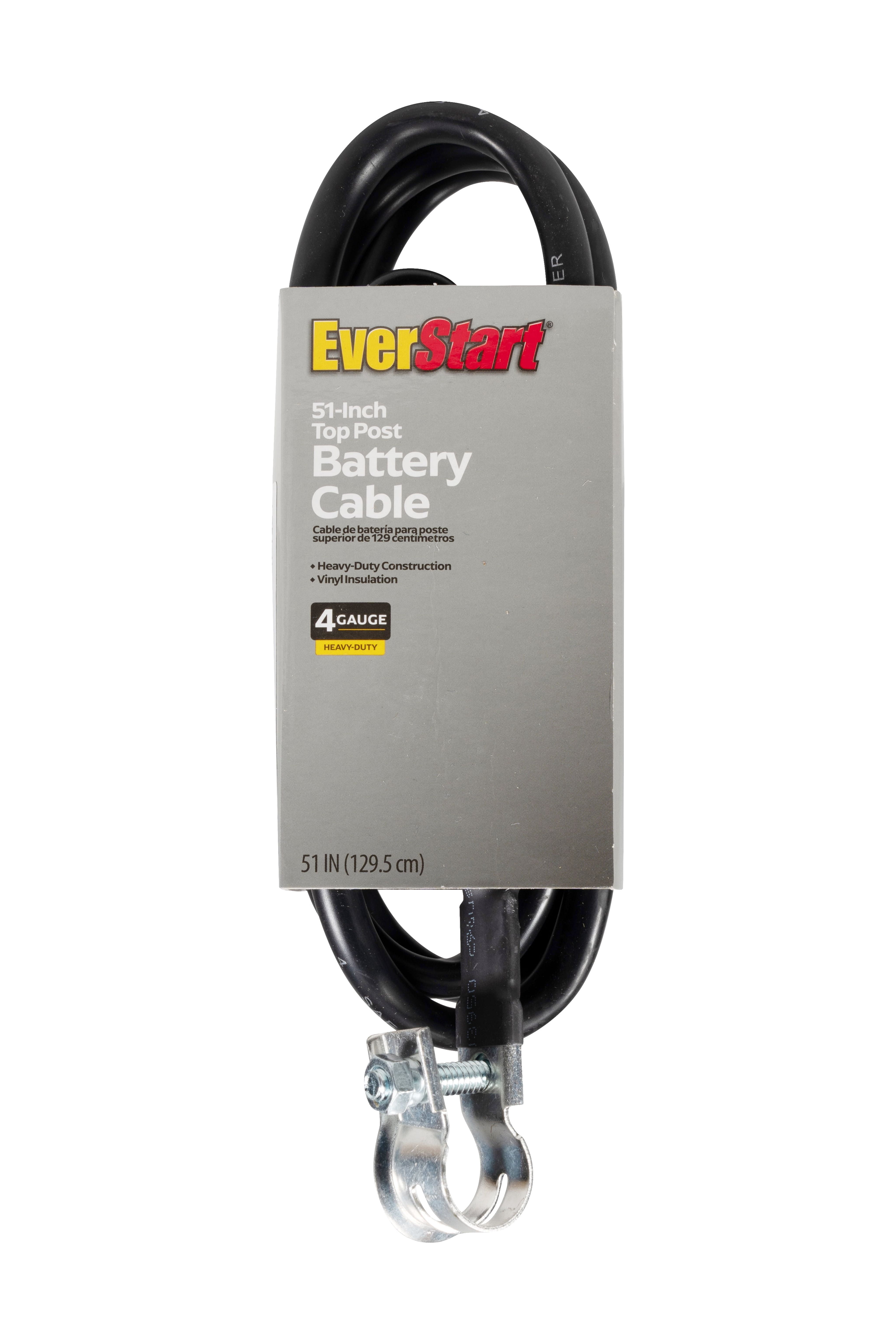 (2 pack) Everstart LF51-4L-77 4-Gauge Top Post Battery Cable, 51-Inches