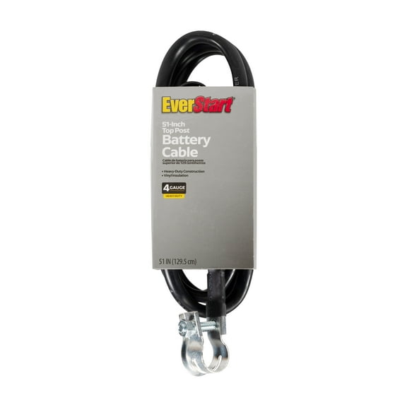 Everstart LF51-4L-77 4-Gauge Top Post Battery Cable, 51-Inches