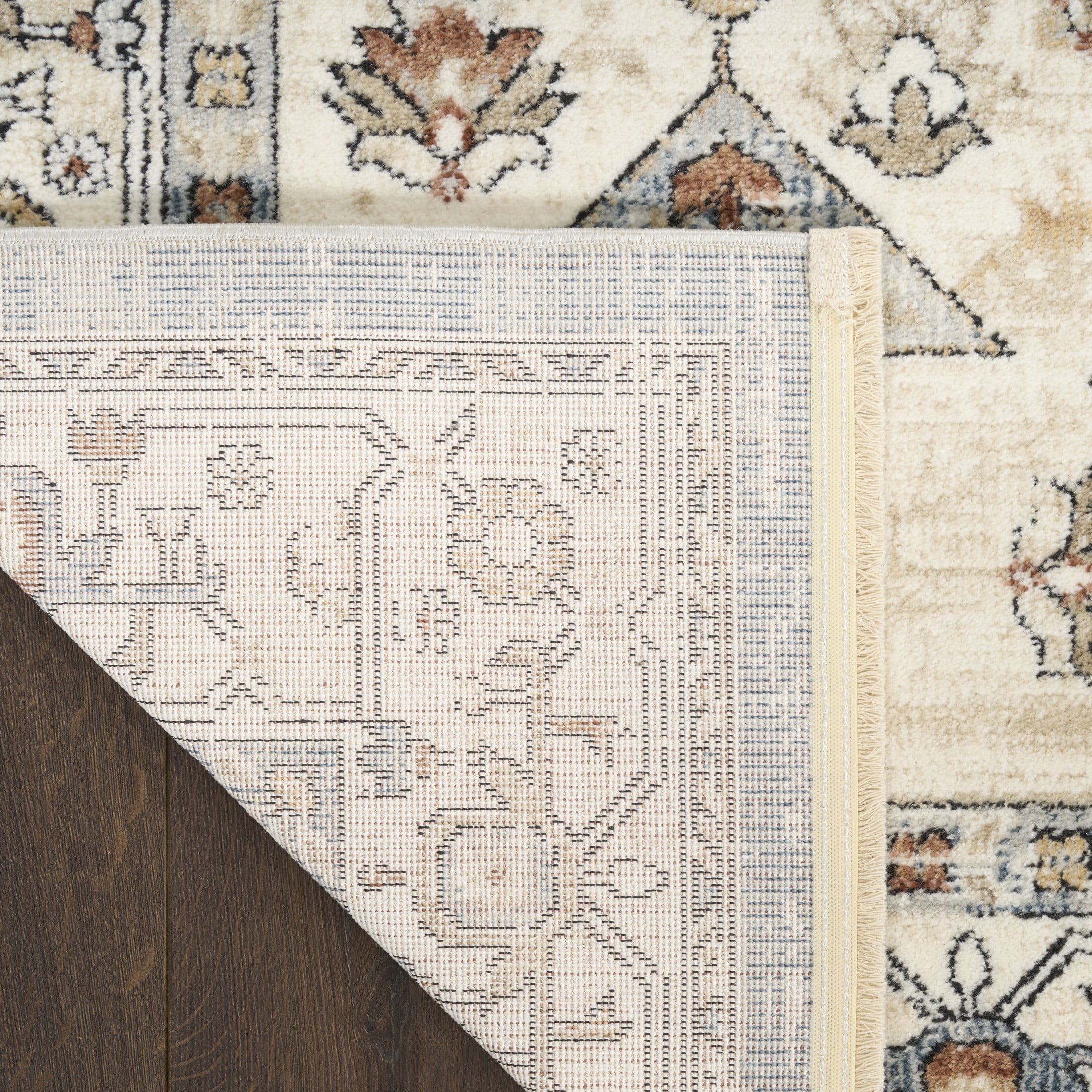 Nourison Pardis 2' x 6' Blue Taupe Vintage Indoor Rug