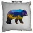 thumbnail image 2 of YKCG the Grizzly Bear Creative Mystric Autumn Forest Trees Reversible Mermaid Sequin Pillow Case Pillow Cover 18x18 inches, 2 of 3
