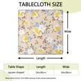 thumbnail image 2 of Pioneer Flower Floral Print Pattern Square Fitted Tablecloth with Elastic Edge,Square Table Cover,Washable Elastic Table Cover for Home Kitchen Party Decor 34"x34", 2 of 6