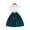 Green, variant on Qudderr 4-7 Years Girl's Dress for Kids Summer Casual Sundress Toddler Solid Patchwork Dress with Ribbon Belt for Girls