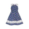 thumbnail image 1 of Girls Dress Purple Flower Summer Casual Dress Lace 6 Years, 1 of 6