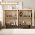 thumbnail image 5 of LAFGUR Buffet Sideboard Cabinet,Wood Kitchen Storage Cabinet with Adjustable Shelves,Modern Farmhouse Coffee Bar Cabinet for Kitchen, Dining Room,Brown, 5 of 9