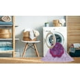 thumbnail image 2 of Ahgly Company Machine Washable Indoor Round Transitional Medium Violet Red Pink Area Rugs, 5' Round, 2 of 7