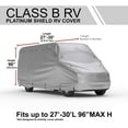 thumbnail image 2 of Platinum Shield Weatherproof Conversion Van RV Cover - FITS: 27' - 30' Long - Conversion Van RV - Protect from Rain Water, Snow, Sun - Durable Material - Includes Storage Bag & Wind Straps, 2 of 6