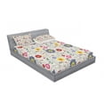 thumbnail image 3 of Ambesonne Floral Fitted Sheet & Pillow Sham Set, Flower Butterfly Pattern, Twin, Multicolor, 3 of 3