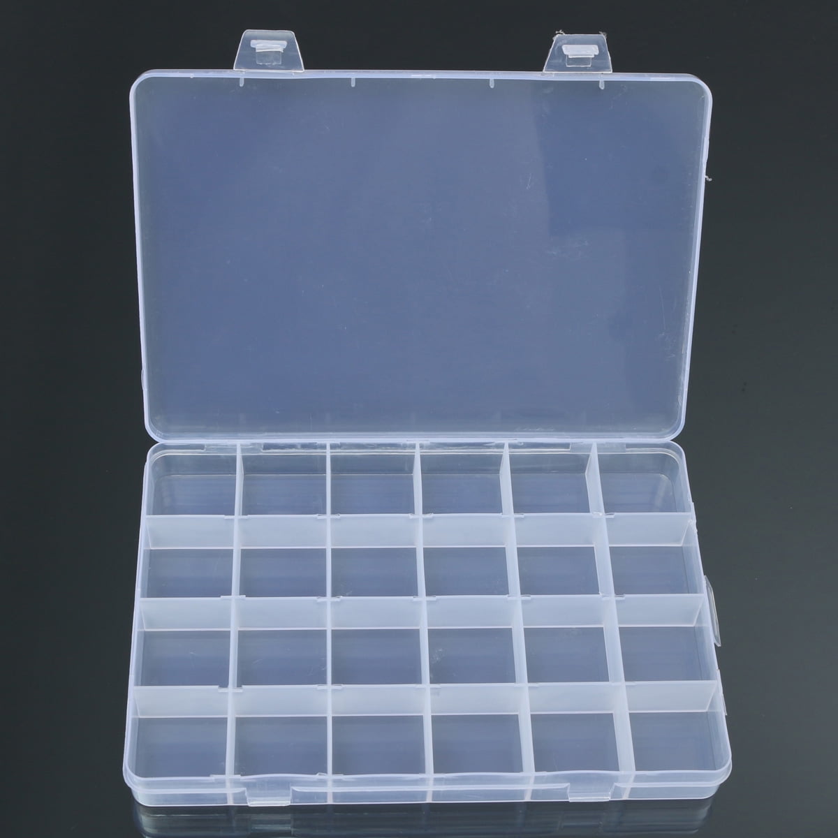 24 Compartment Slot Storage Box Practical Adjustable Plastic Case For Bead W2B3 
