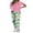 Rose Pink Palm Leaves, variant on Ekouaer Pajama Sets for Women 2 Piece Short Sleeve Pj Sets With Long Printed Pants Sleepwear Casual Lounge Sets