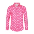 thumbnail image 5 of INSPIRE CHIC Men's Polka Dots Dress Shirts Button Down Long Sleeves Shirt, 5 of 5