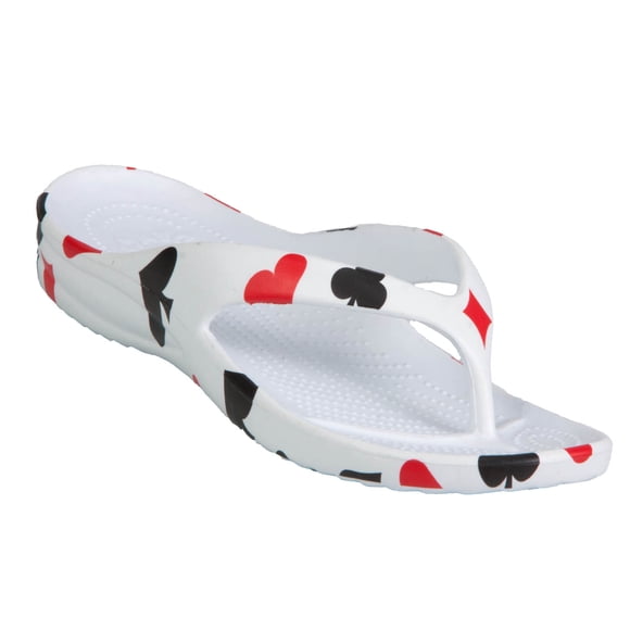 Women's Dawgs Flip Flops Hearts Diamonds Spades Clubs Size 11
