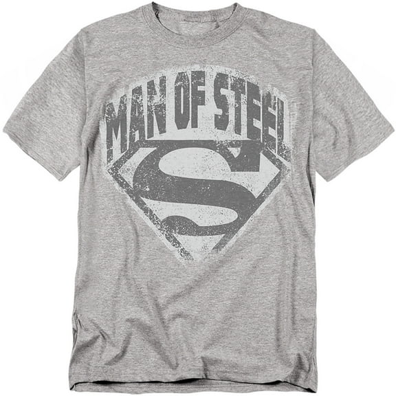 Superman T-Shirt Man of Steel Shield Unisex Graphic Tee For Men & Women Athletic Heather 