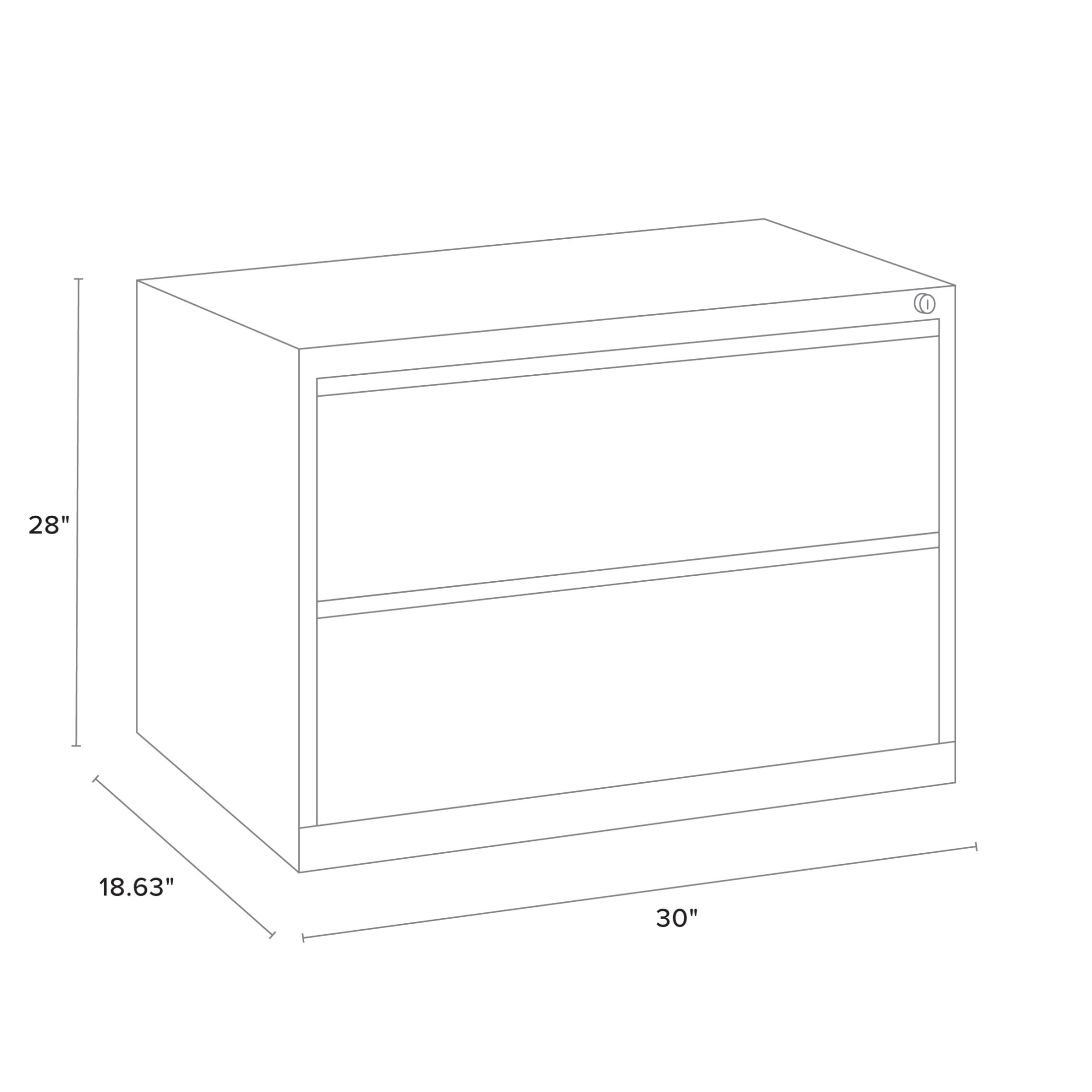 Hirsh 30 inch Wide 2 Drawer Metal Lateral File Cabinet for Home and Office, Holds Letter, Legal and A4 Hanging Folders, Putty