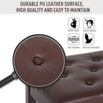thumbnail image 6 of HomCom Birchwood Tufted Bench, Brown, 6 of 8
