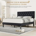 thumbnail image 6 of VECELO King Upholstered Headboard, Mid-Rise Diamond Tufted Adjustable Headboard from 39.8" to 49.8", Easy Assembly, Black, 6 of 10