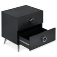 thumbnail image 3 of ACME Elms Accent Table with 2 Drawers in Black, 3 of 6