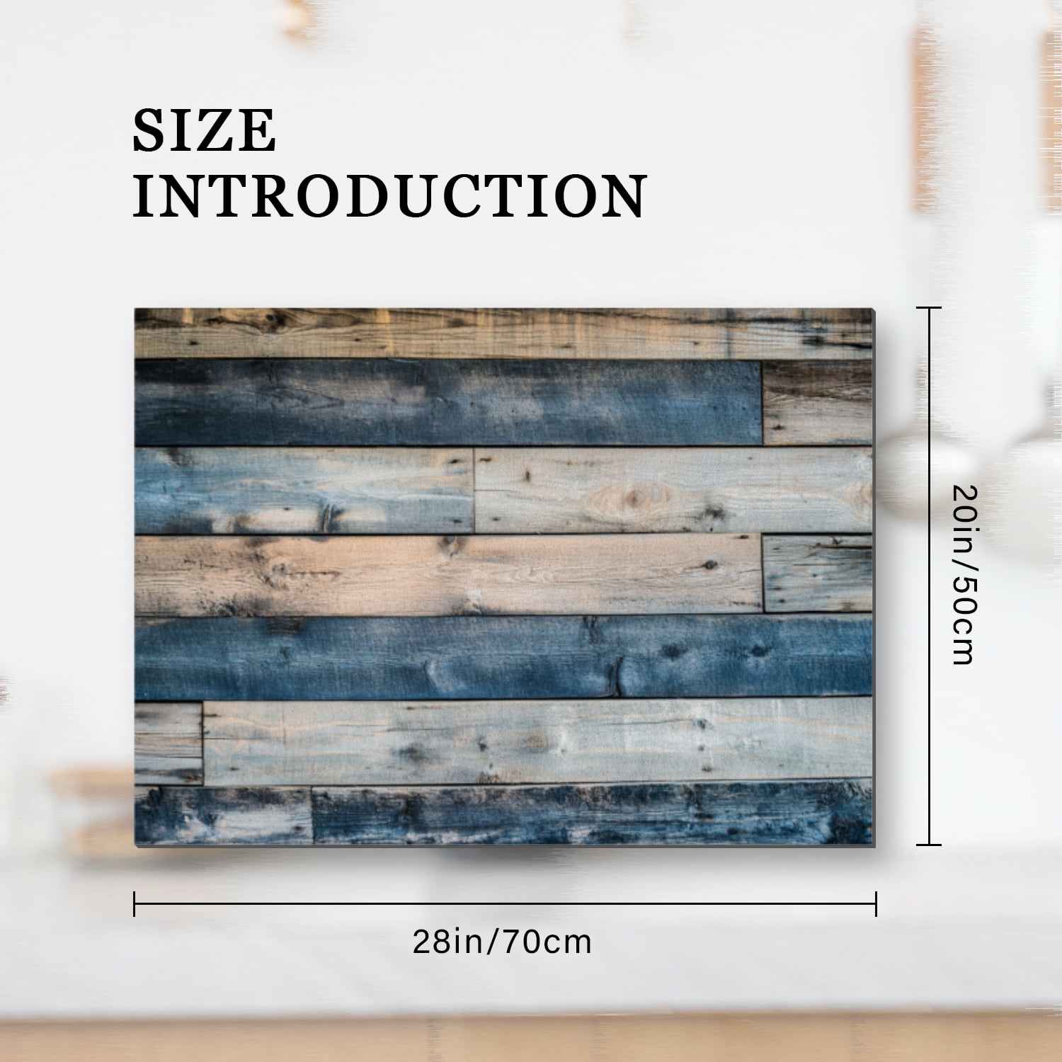 Stove Covers for Electric Stoves, Blue Brown Wood Print Foldable Multipurpose Diatomite Cooktop Covers Mat, Square Washable Decorative Pad for Kitchen RV (28×20 Inch)