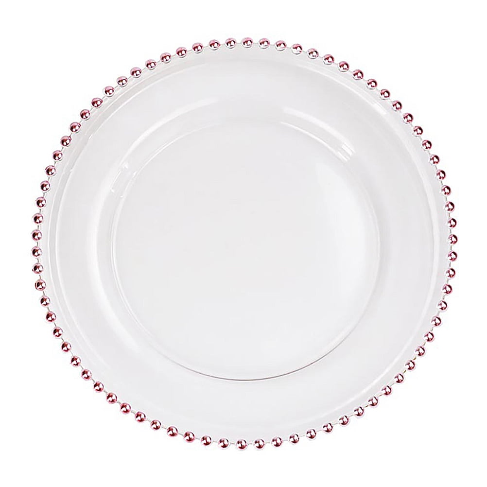 Rosarivae 1Pc Clear Glass Dinner Plate Chic Fruit Steak Plate Western