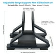 thumbnail image 2 of Vertical Laptop Stand Tool-Free Adjustable Aluminum Laptop Stand Holder Vertical Width From 0.35"-1.6" Support for All MacBook and Laptop Black 1 Slot, 2 of 4