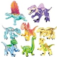 thumbnail image 1 of Figuras de dinosaurios de Jurassic Dino World t-rex, Carnotaurus, Pterosaur, animales, bloques de construcción, bloques de Velociraptor, MOC, juguetes para niños, 1 of 5