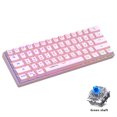 thumbnail image 1 of Matsuzay Home Laptop 61-Key Cyan Keyboard Gaming Cable desmontable Mini teclado compatible con Bluetooth Suministros de computadora recargables Juegos de teclado y mouse para computadora Rosado, 1 of 8