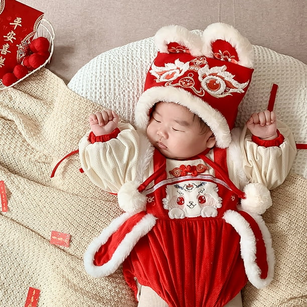 Mono para bebe Mono para bebe Lindo Mono Chino de Invierno para bebe Traje de una Pieza para bebe Eleva tu Experiencia Walmart en linea