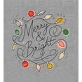 thumbnail image 5 of Merry & Bright Christmas Lights Women's Heather Gray Crew Neck Short Sleeve Crop Tee-Medium, 5 of 6