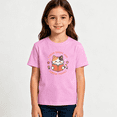 thumbnail image 2 of Girls Graphic Tees Cat Reading Book Kids T Shirt Cute School 100% Cotton Short Sleeve Soft Tops 4-13Y, 2 of 5