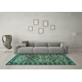 thumbnail image 3 of Ahgly Company Indoor Rectangle Persian Turquoise Blue Traditional Area Rugs, 7' x 9', 3 of 4