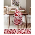 thumbnail image 6 of Red Pink Valentines Table Runner Love Heart Pink Red Tablerunners 13 x 72 Inch, Table Decorations Tabletop Scarf for Summer Gathering Holiday Farmhouse Kitchen Dining Decor, 6 of 6
