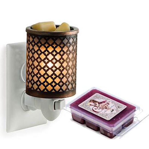 MOROCCAN Metal Pluggable Fragrance Warmer Gift Set with Courtneys Wax
