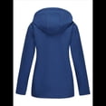 thumbnail image 4 of Chaqueta Impermeable para Mujer, Cortavientos con Capucha, Ideal para Senderismo, Viajes y Actividades Al Aire Libre. Azul Marino XXL, 4 of 8