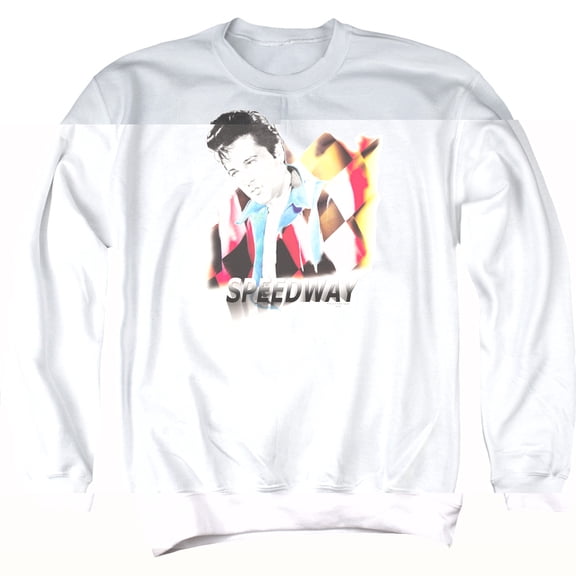 Elvis Presley Speedway Crewneck Sweatshirt White