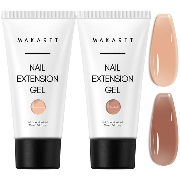 Set de gel de uñas de polietileno Makartt Nude & Dark Almond 30 ml x 2