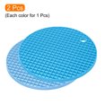 thumbnail image 3 of Silicona Salvamanteles Esteras 2uds, Redondo Caliente Sartenes Almohadillas Caliente Olla Soporte, Calor Resistente Secado Estera para Cocina Encimera Mesa - Claro Azul, Azul, 3 of 5
